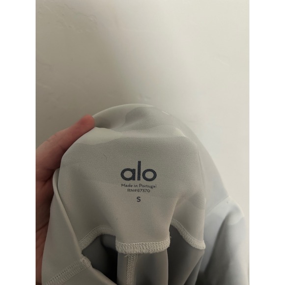 Alo Yoga Camo High Waist Leggings White Grey‎ Athletic Workout Size S - Picture 4 of 6
